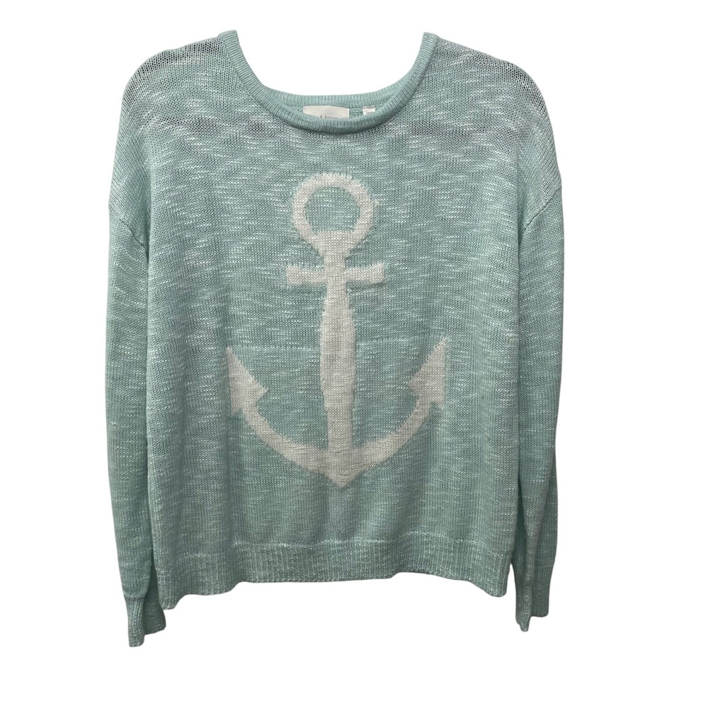 Mint Green Anchor Sweater